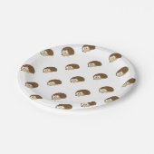 Assiettes En Carton Joli hérisson Brown (Angle)