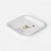 Assiettes En Carton Joli Koala Bear Simple 1er anniversaire (Angulaire)