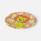 Assiettes En Carton Joli Lion Bébé sur tout le Motif d'impression (Angle)