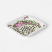 Assiettes En Carton Joli Mariage Rose Vows plaques papier (Angulaire)