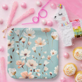 Assiettes En Carton Joli modèle floral Pastel (Fête)