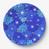 Assiettes En Carton Joli Motif Blue Daisy (Devant)