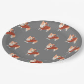 Assiettes En Carton Joli Motif Corgi de Noël (Angle)