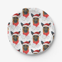 Joli motif de Noël de chien de berger allemand