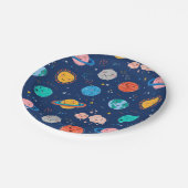 Assiettes En Carton Joli Motif Planète Souriante (Angle)