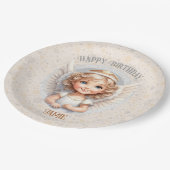 Assiettes En Carton Joli Noël Angel Anniversaire Nom Plaques papier (Angle)