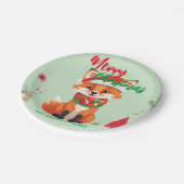 Assiettes En Carton Joli Noël renard rouge Père Noël Fête de l'Écharpe (Angle)