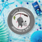 Assiettes En Carton Joli opossum personnalisées dessin d'anniversaire (Fête)