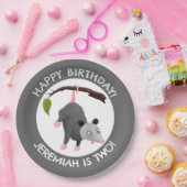 Assiettes En Carton Joli opossum personnalisées dessin d'anniversaire (Fête)