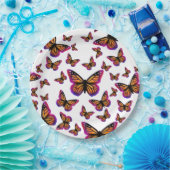 Assiettes En Carton Joli papillon aquarelle élégant (Fête)