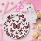 Assiettes En Carton Joli papillon aquarelle élégant (Fête)