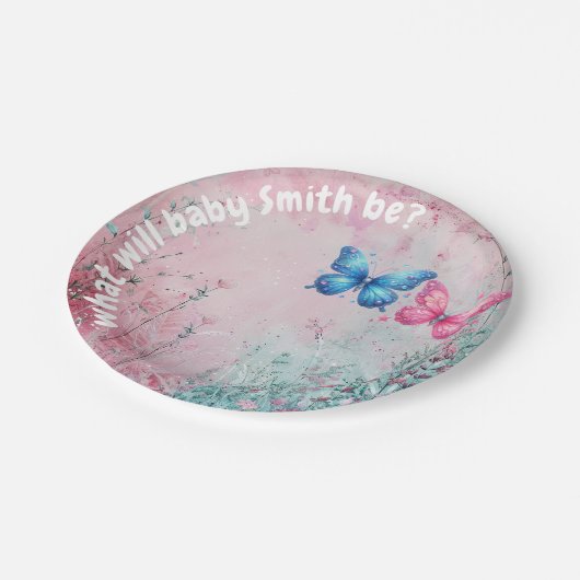 Assiettes En Carton joli papillon Genre Revela Party jardin (Angle)