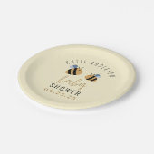 Assiettes En Carton Joli Pastel Jaune Bumble Bee Baby shower (Angle)