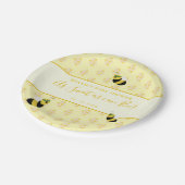 Assiettes En Carton Joli Pastel Miel Jaune Bee Décor Baby shower (Angle)