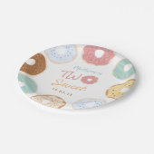 Assiettes En Carton Joli Pastel Moderne Donut Deux Anniversaire Sucré (Angle)
