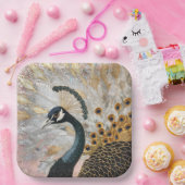 Assiettes En Carton Joli Peacock Gold Noël (Fête)