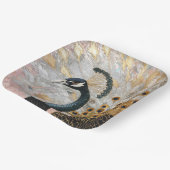 Assiettes En Carton Joli Peacock Gold Noël (Angulaire)