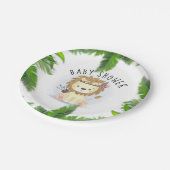 Assiettes En Carton Joli petit Boho Lion bébé garçon douche (Angle)
