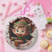 Assiettes En Carton Joli Petit Elfe Noël 3D (Fête)