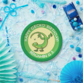 Assiettes En Carton Joli plaisir personnalisé gecko dessin animé d'ann (Fête)