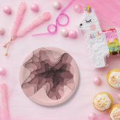 Assiettes En Carton Joli Rose Ombre Dimensional Effect Party (Fête)