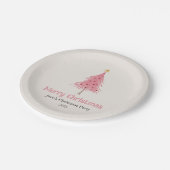 Assiettes En Carton Joli sapin de Noël Vierge Pink Party (Angle)
