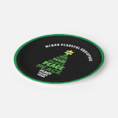 Assiettes En Carton Joli sapin vert de Noël (Angle)