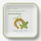 Assiettes En Carton Joli Shamrock  St Patrick's Day Anniversaire de en (Recto)