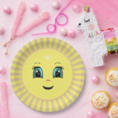 Assiettes En Carton Joli soleil face & rayons (Fête)