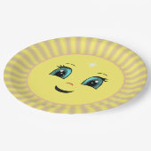 Assiettes En Carton Joli soleil face & rayons (Angle)