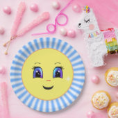 Assiettes En Carton Joli soleil face & rayons (Fête)