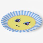 Assiettes En Carton Joli soleil face & rayons (Angle)