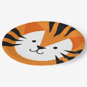 Assiettes En Carton Joli Tiger Face Anniversaire de l'enfant (Angle)