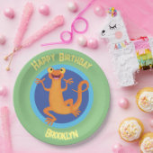 Assiettes En Carton Joli triton orangé joyeux (Fête)