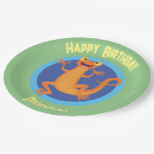 Assiettes En Carton Joli triton orangé joyeux (Angle)