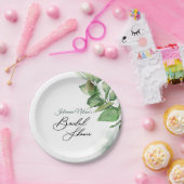 Assiettes En Carton Jolie aquarelle de plaques de papier vert (Fête)