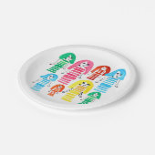Assiettes En Carton Jolie aquarelle filles fun funky (Angle)