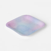 Assiettes En Carton Jolie Aquarelle Pastel Anniversaire violet (Angulaire)