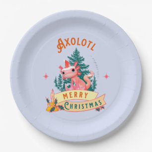 Assiettes En Carton Jolie Axolotl Joyeux Noël Art de Fêtes