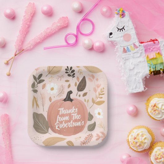 Assiettes En Carton Jolie Earty Citrouille Foliage Thanksgiving Party (Fête)