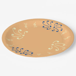 Assiettes En Carton Jolie et belle Fancy Flora Texte Motif Design