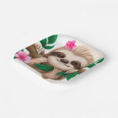 Assiettes En Carton Jolie fentes bébé accroché dans un arbre (Angulaire)