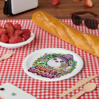 Assiettes En Carton Jolie fête d'anniversaire d'Halloween pour enfants