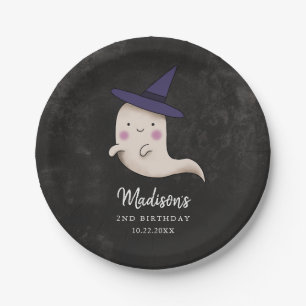 Assiettes En Carton Jolie fête d'anniversaire Halloween Witch Ghost