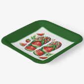 Assiettes En Carton Jolie fête de plage à flip flop de pastèque (Angulaire)