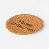 Assiettes En Carton Jolie fête d'Halloween Orange Ghost (Angle)