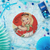 Assiettes En Carton Jolie fête vintage Valentine (Fête)