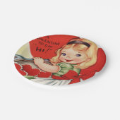 Assiettes En Carton Jolie fête vintage Valentine (Angle)
