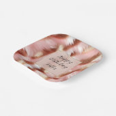 Assiettes En Carton Jolie fille Rose or rose blanc (Angulaire)