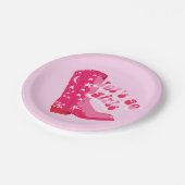 Assiettes En Carton Jolie fille rose rouge Disco Cowgirl Boot (Angle)